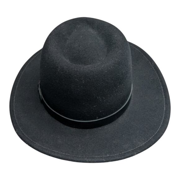 Bailey of Hollywood Briar Black Litefelt Wool Poet Outback Western Hat S - Picture 4 of 7